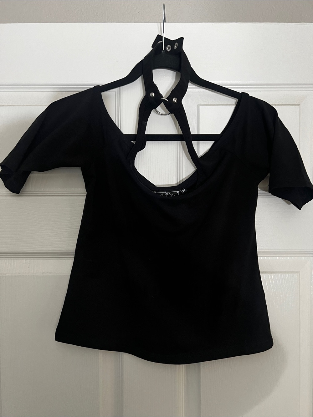 Killstar Black Short Sleeve Top with O-Ring Choker